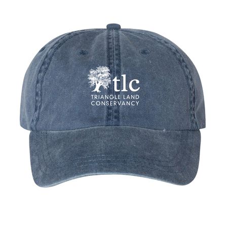 TLC Logo Hat, a Navy Printed Pigment Dye Baseball Cap
