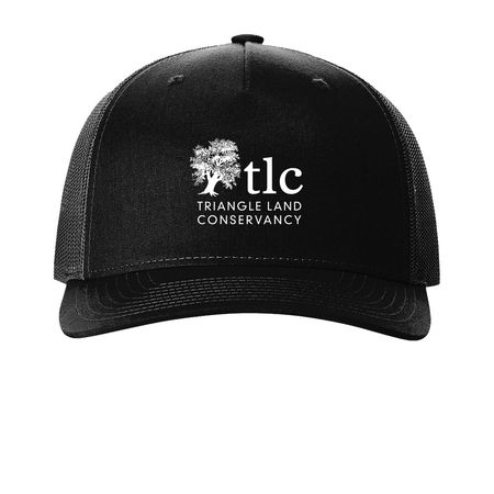 TLC Logo Hat, a Black Printed Five-Panel Trucker Cap