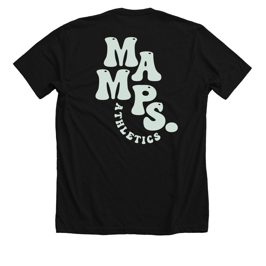 MA stock&nbsp;, a Solid Black Blend Premium Unisex Tee (back-view)
