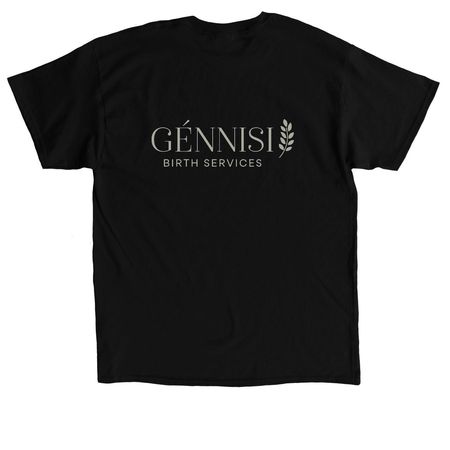 Homebirth T-shirt, a Black Classic Unisex Tee (back-view)