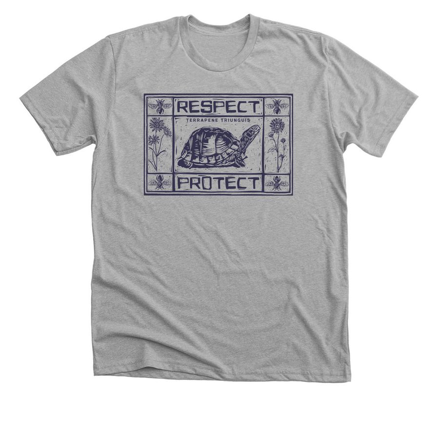 Respect. Protect., a Athletic Heather Premium Unisex Tee