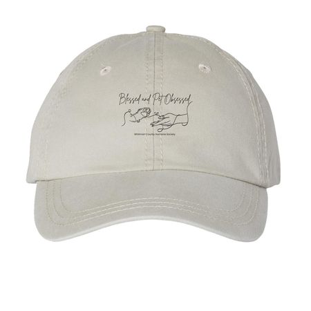 Pet Obsessed Hat, a Stone Printed Pigment Dye Baseball Cap