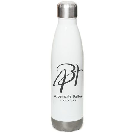 ABT Logo Water Bottles&nbsp;, a White Stainless Steel Water Bottle