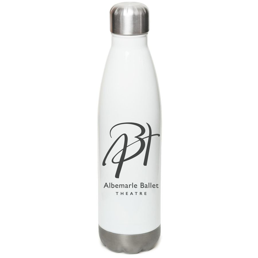 ABT Logo Water Bottles&nbsp;, a White Stainless Steel Water Bottle
