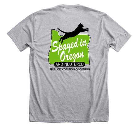 Spayed in Oregon, a Athletic Heather Premium Unisex Tee