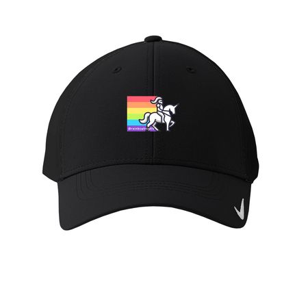 Rainbow Knights [Hats], a Black Printed Nike Dri-FIT Legacy Performance Cap
