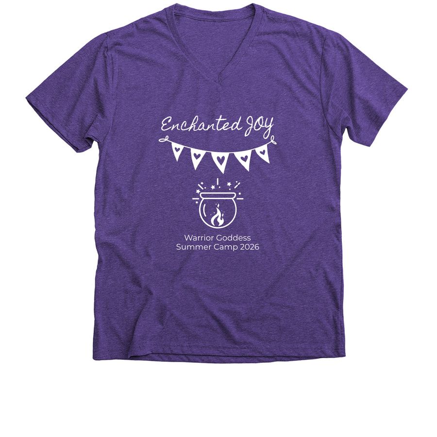 Warrior Goddess Summer Camp 2026, a Purple Rush Premium V-Neck Tee
