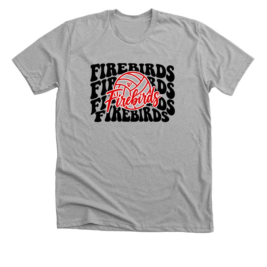 FIREBIRDS <3, a Athletic Heather Premium Unisex Tee