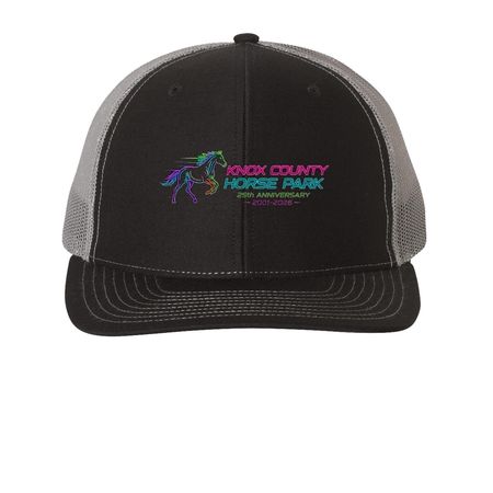 Still Galloping Strong ? 25 Years and Glowing, a Black/ Charcoal Printed Snapback Trucker Cap