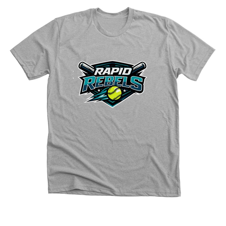 Rebel Logo, a Athletic Heather Premium Unisex Tee