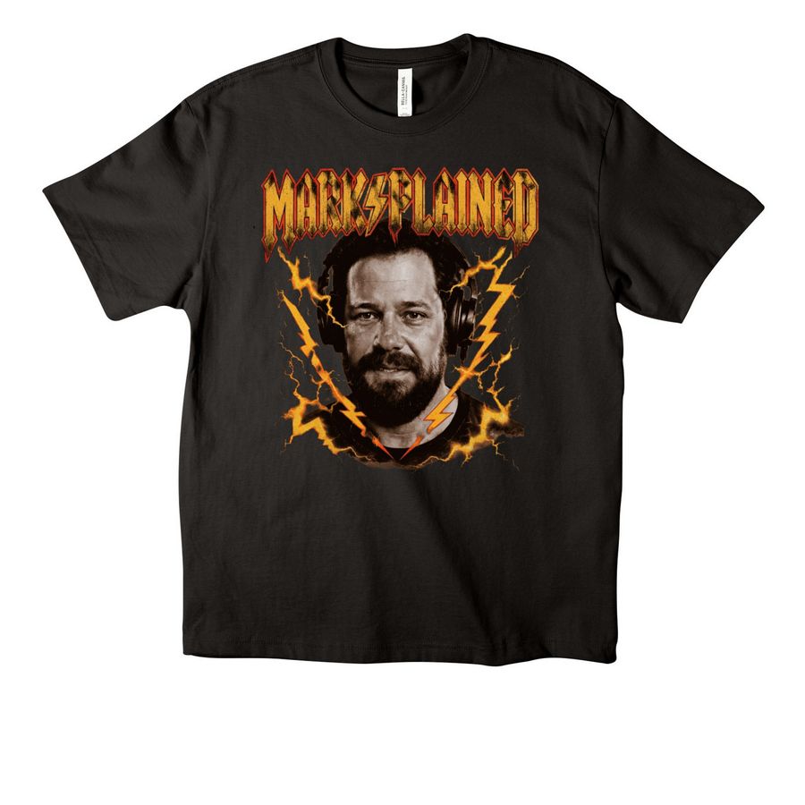 MARKSPLAINED, a Black Unisex Heavyweight Tee