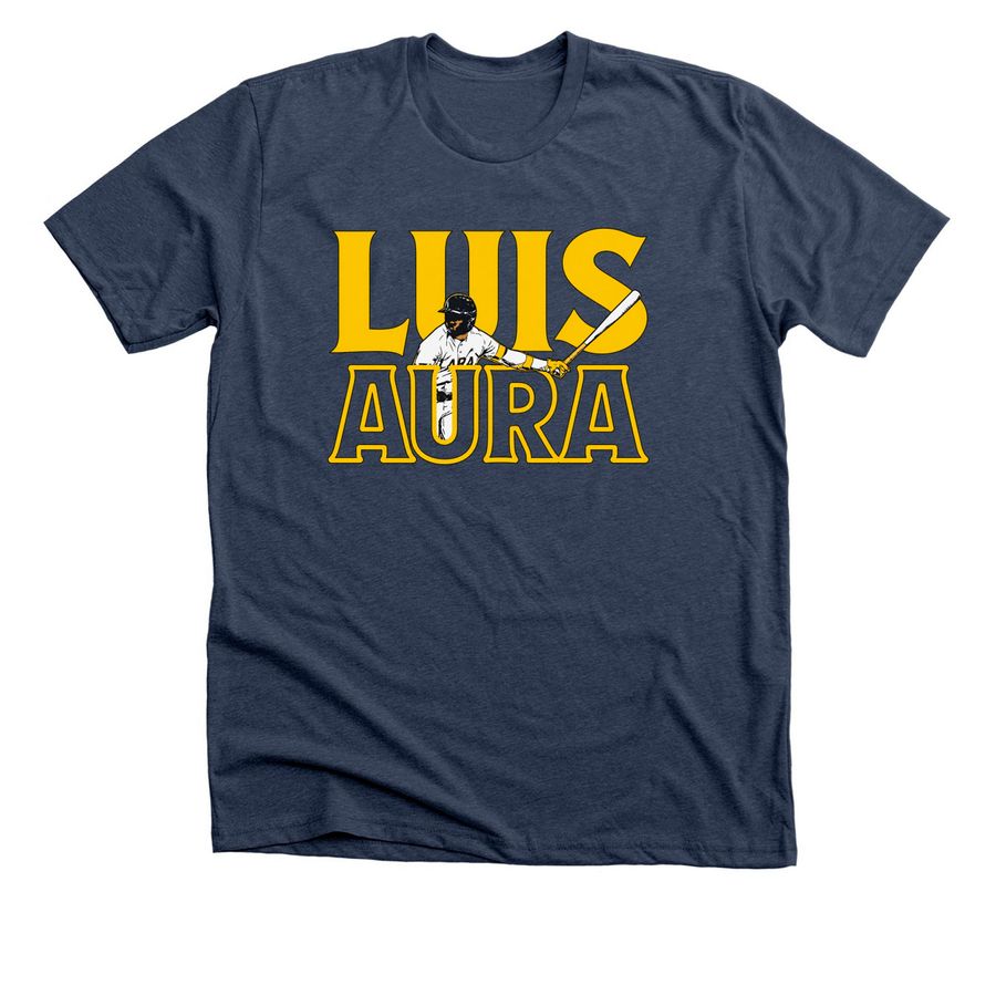Breaking T Releases Luis Lara Luis Aura Shirt, a Heather Navy Premium Unisex Tee