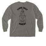 Canine Coach Academy Pocket T, a Grey Comfort Colors Long Sleeve Pocket Tee (back-view)