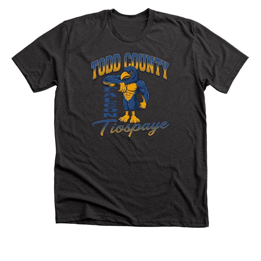 Falcon Tiospaye, a Dark Grey Heather Premium Unisex Tee