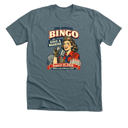 Millersville VFW 7294 3rd Annual Bingo, a Heather Slate Premium Unisex Tee