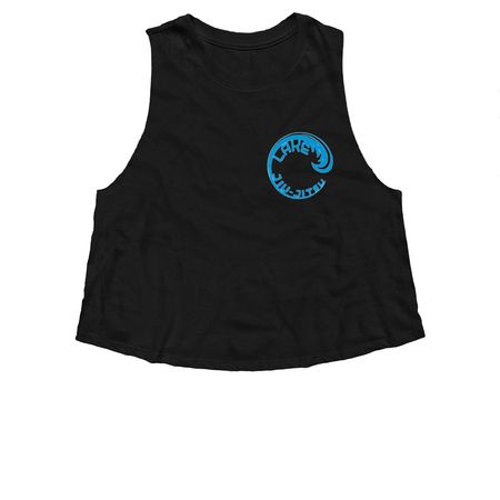 Lake BJJ Storefront, a Solid Black Blend Women?s Cropped Racerback Tank