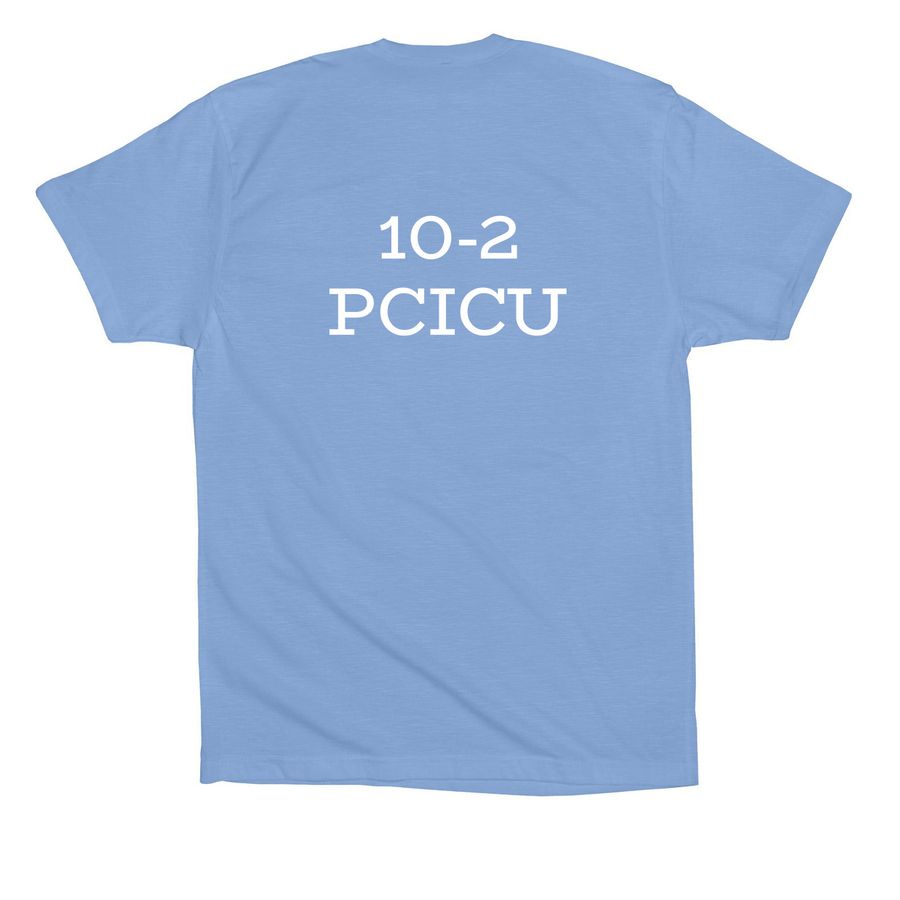 Certified silly goose, a Carolina Blue Premium Cotton Tee (back-view)