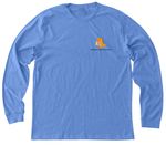Stronger Together, a Heather Columbia Blue Premium Long Sleeve Tee (back-view)