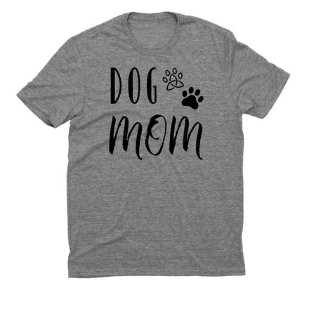 Dog Mom - Black, a Aluminum Grey Allmade Eco Triblend Unisex Tee