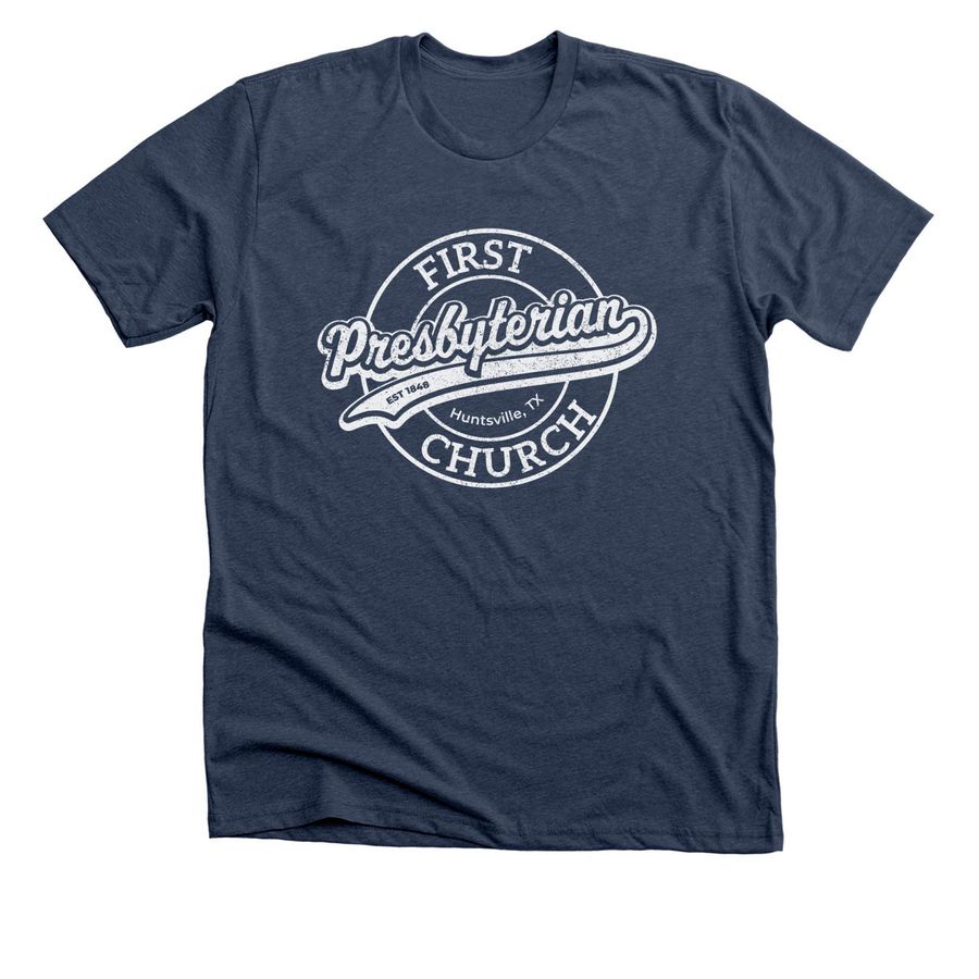 FPC Vintage Circle, a Heather Navy Premium Unisex Tee