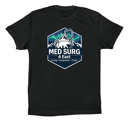 4E MED SURG, a Vintage Black Premium Cotton Tee