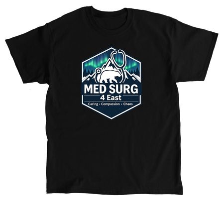 4E MED SURG, a Black Classic Unisex Tee
