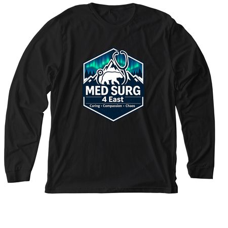 4E MED SURG, a Solid Black Blend Premium Long Sleeve Tee