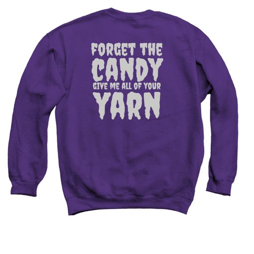 Forget the Candy... Orange Candy Pail ðŸŽƒ Purple Sweatshirt