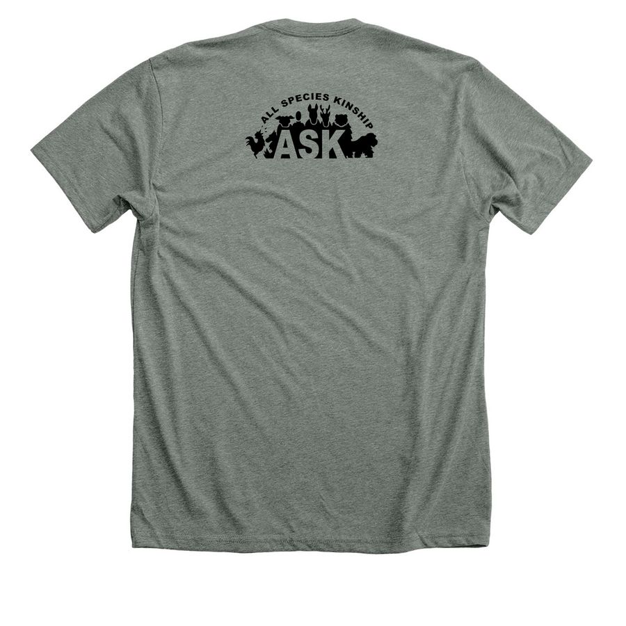 Ozzy First Anniversary, a Deep Heather Premium Unisex Tee (back-view)