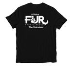 More Shirts FUR Paws, a Deep Black Allmade Organic Cotton Unisex Tee (back-view)