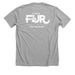 More Shirts FUR Paws, a Athletic Heather Premium Unisex Tee (back-view)