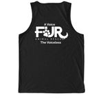 More Shirts FUR Paws, a Deep Black Allmade Eco Triblend Tank (back-view)