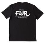 More Shirts FUR Paws, a Deep Black Allmade Heavyweight Recycled Cotton Tee (back-view)