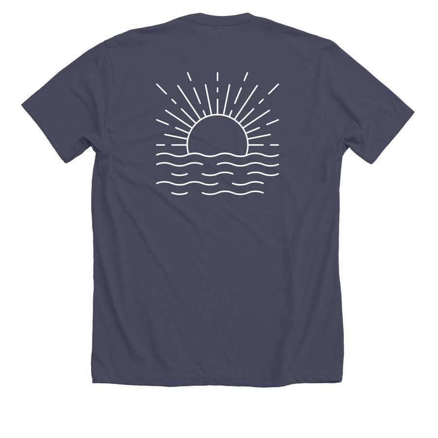 Ronnie McDowell Cruise 2027, a Heather Midnight Navy Premium Unisex Tee (back-view)