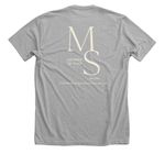 M.S. Apparel, a Athletic Heather Premium Unisex Tee (back-view)