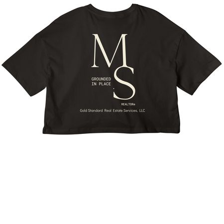 M.S. Apparel, a Black Women?s Cropped Cotton Tee