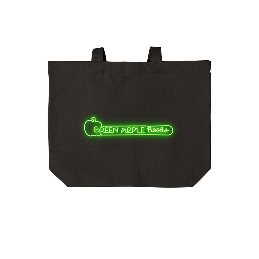Green Apple Books & Music, a Deep Black Cotton Canvas Tote Bag