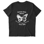CNM Pelvis on Back, a Dark Heather Grey Stanley/Stella Unisex Crafter Tee (back-view)