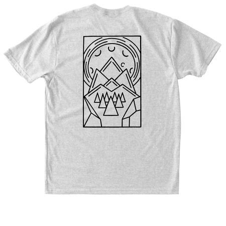 Mountain Declination, a Heather White Triblend Unisex Tee