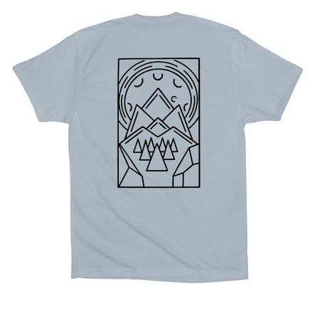 Mountain Declination, a Light Blue Premium Cotton Tee