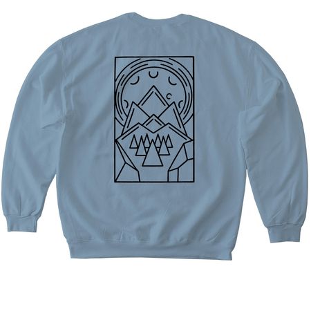 Mountain Declination, a Stone Blue Softstyle Crewneck Sweatshirt