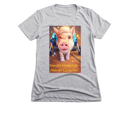 Penny&nbsp;, a Dark Heather Grey Women's Slim Fit Tee