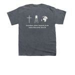 FBCR Students Merch, a Dark Heather Youth Unisex Tee (back-view)
