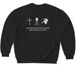 FBCR Students Merch, a Black Softstyle Crewneck Sweatshirt (back-view)