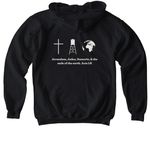 FBCR Students Merch, a Black Softstyle Youth Pullover Hoodie (back-view)