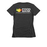 Food Bank Classic Logo, a Charcoal Women's Slim Fit Tee (back-view)