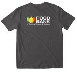 Food Bank Classic Logo, a Charcoal Softstyle Cotton Tee (back-view)