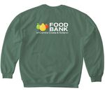 Food Bank Classic Logo, a Military Green Softstyle Crewneck Sweatshirt (back-view)