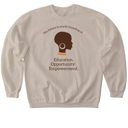 Her Future is Worth Investing In, a Sand Softstyle Crewneck Sweatshirt