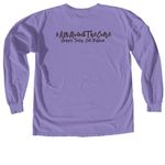 #TillyStrong, a Violet Comfort Colors Long Sleeve Tee (back-view)